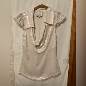 Madison Marcus sequins blouse Sz M